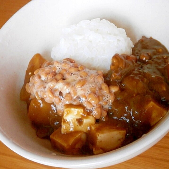 残ったカレーで★豆腐＆納豆カレー★